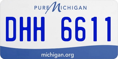 MI license plate DHH6611