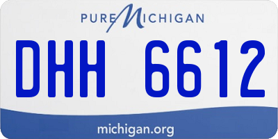 MI license plate DHH6612