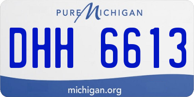 MI license plate DHH6613
