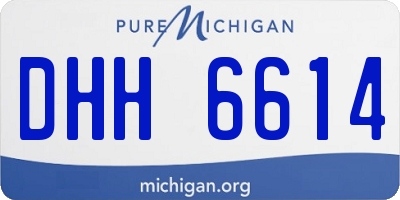 MI license plate DHH6614