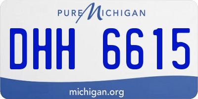 MI license plate DHH6615