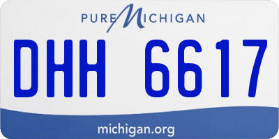 MI license plate DHH6617