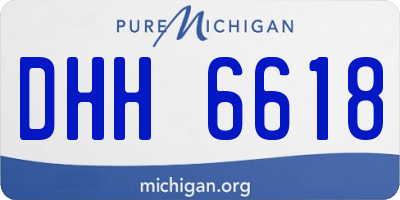 MI license plate DHH6618