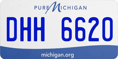 MI license plate DHH6620
