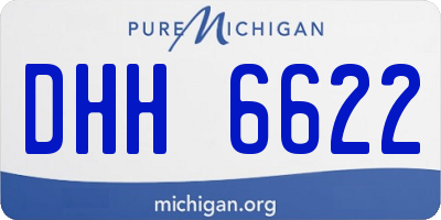 MI license plate DHH6622