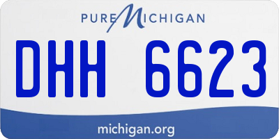 MI license plate DHH6623