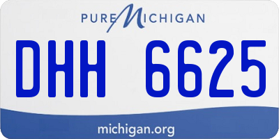 MI license plate DHH6625