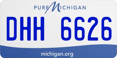 MI license plate DHH6626