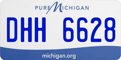 MI license plate DHH6628