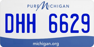MI license plate DHH6629