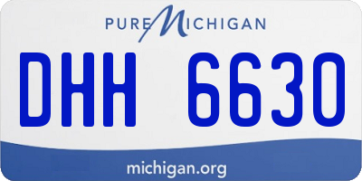 MI license plate DHH6630