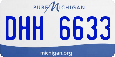MI license plate DHH6633
