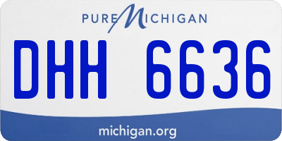 MI license plate DHH6636