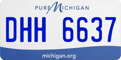 MI license plate DHH6637