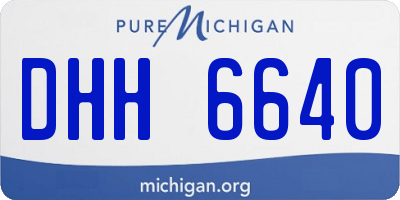MI license plate DHH6640