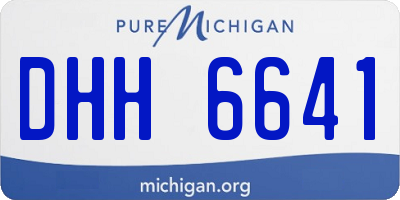 MI license plate DHH6641