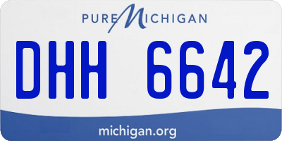 MI license plate DHH6642