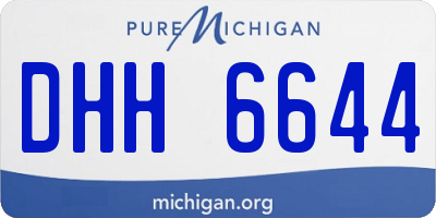 MI license plate DHH6644