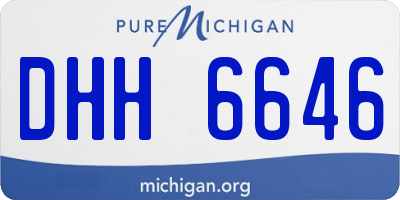 MI license plate DHH6646