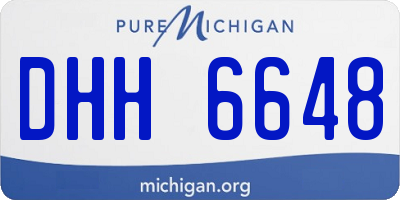 MI license plate DHH6648