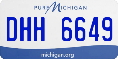 MI license plate DHH6649