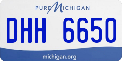 MI license plate DHH6650