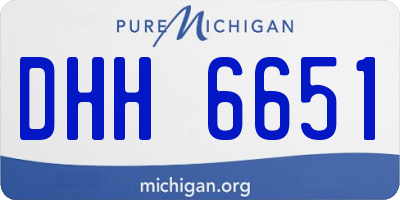 MI license plate DHH6651