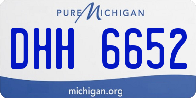 MI license plate DHH6652