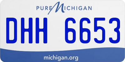 MI license plate DHH6653