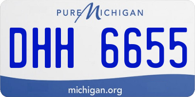 MI license plate DHH6655