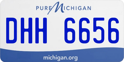 MI license plate DHH6656