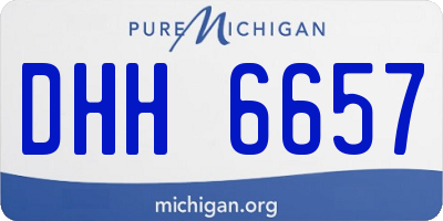 MI license plate DHH6657