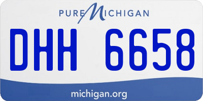 MI license plate DHH6658