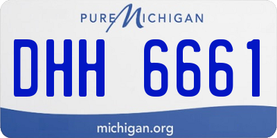 MI license plate DHH6661