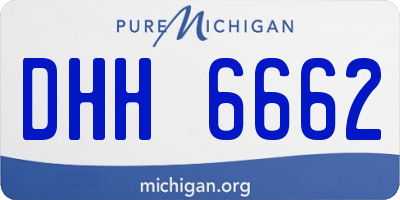 MI license plate DHH6662