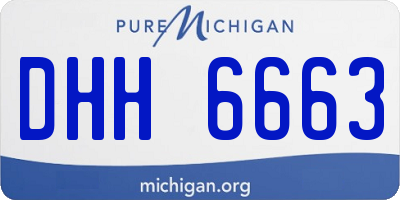 MI license plate DHH6663