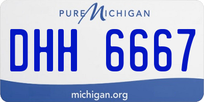 MI license plate DHH6667