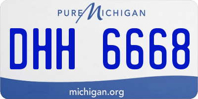 MI license plate DHH6668