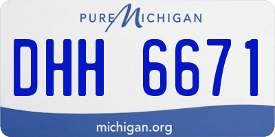 MI license plate DHH6671