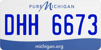 MI license plate DHH6673