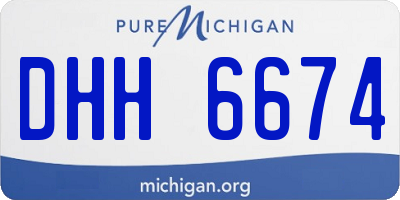 MI license plate DHH6674