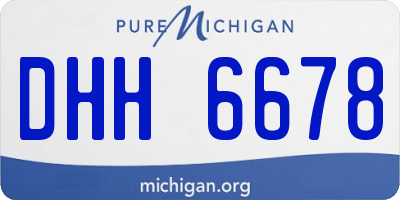 MI license plate DHH6678
