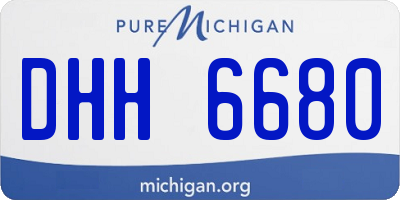 MI license plate DHH6680