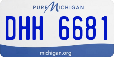 MI license plate DHH6681
