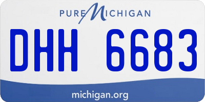 MI license plate DHH6683