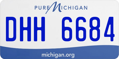 MI license plate DHH6684