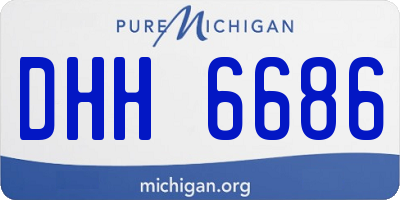 MI license plate DHH6686