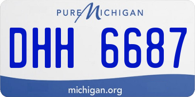 MI license plate DHH6687