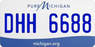 MI license plate DHH6688