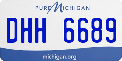 MI license plate DHH6689